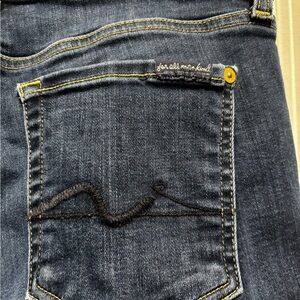 7 For All Mankind Dark Blue Ankle Jeans
